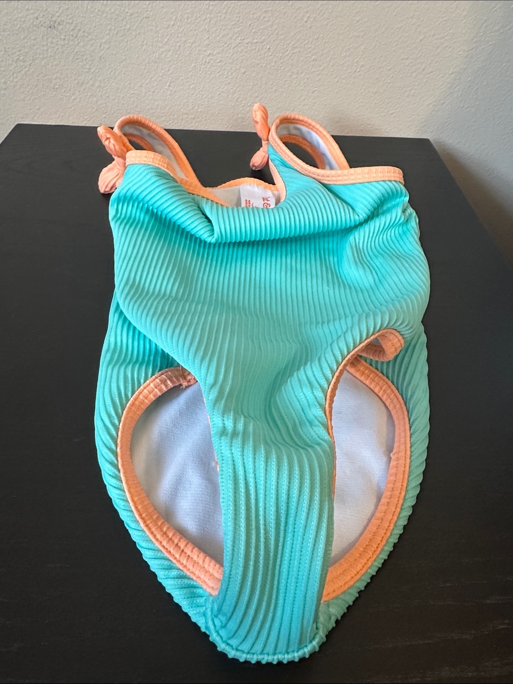 Cat & Jack One-Piece Swimsuit with Peach Trim - Picture 2 of 5